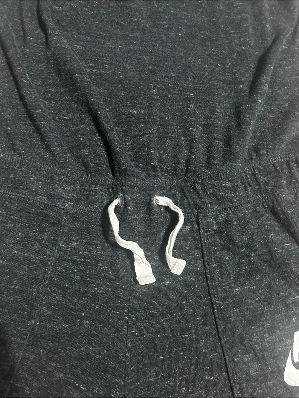 Nike Charcoal Sleeveless Drawstring Romper with White Logo